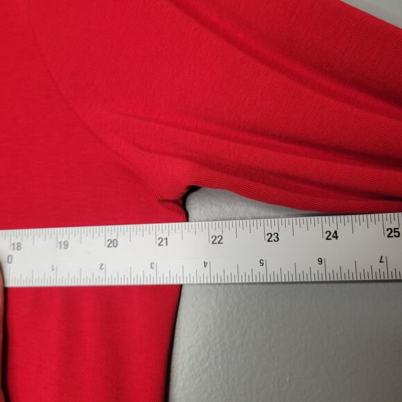 J Jill ‎ Red T Shirt Womens Size L Tall Long Sleeve Pima Cotton Easy Comfy Tee - Picture 9 of 12